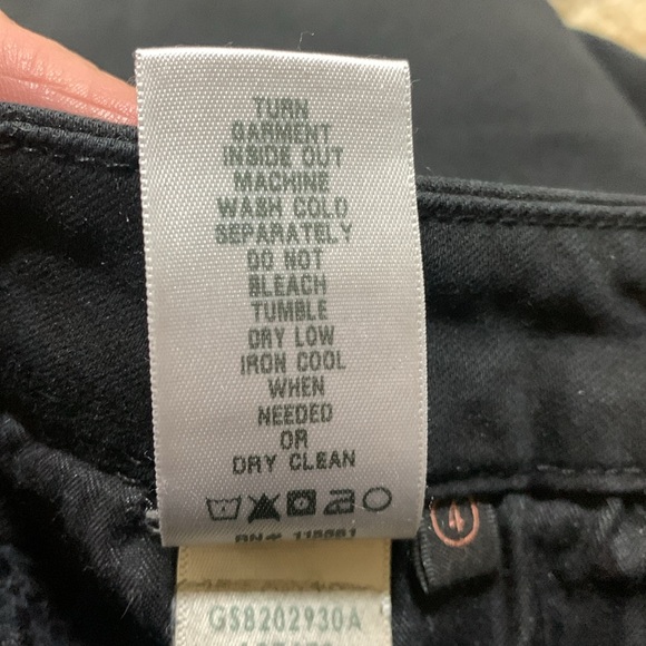 Jen7 by 7 For All Mankind smooth Black Ankle Skinny Jeans Size 4 mid rise - Picture 9 of 11